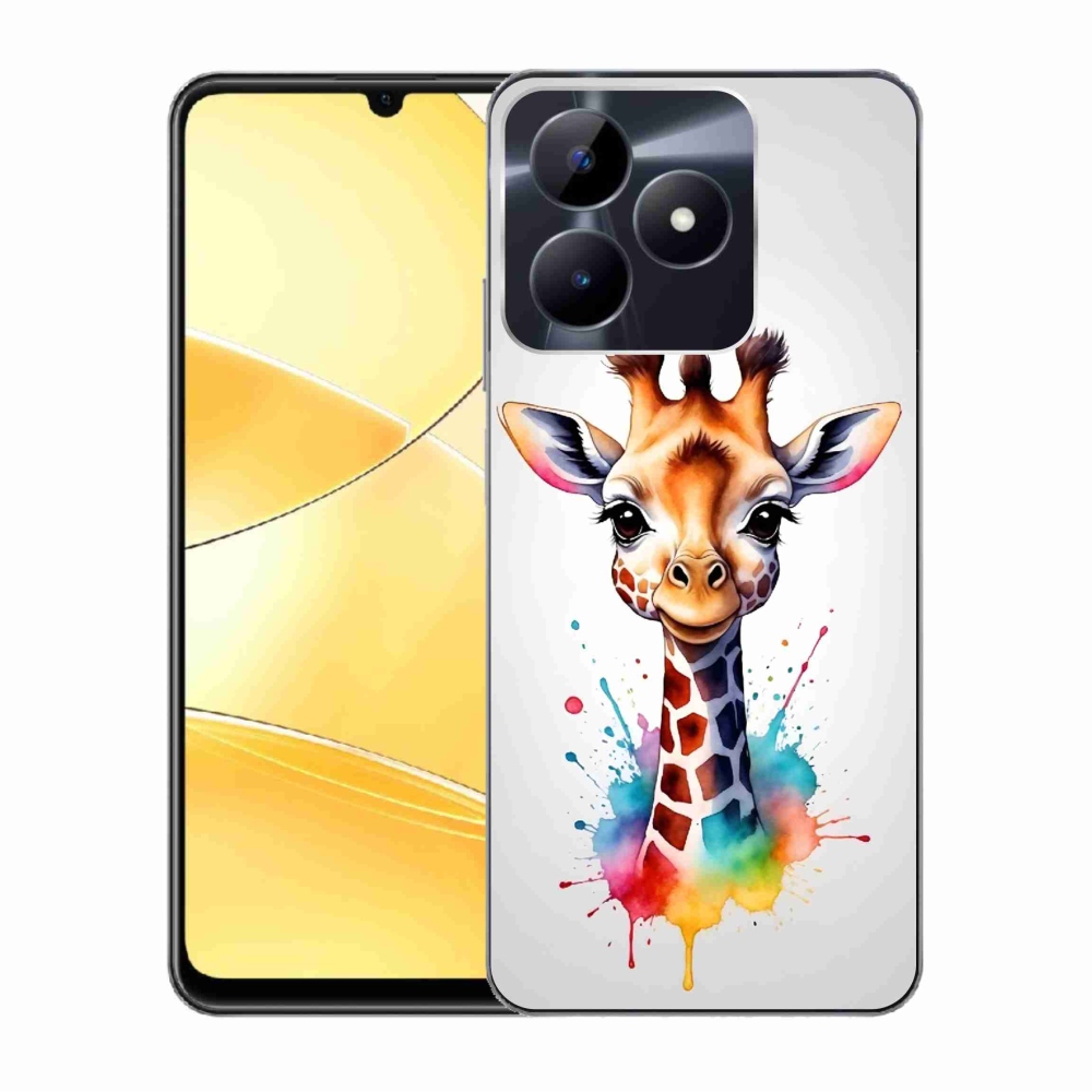 Gelový kryt mmCase na Realme C51/C53 - žirafa 1