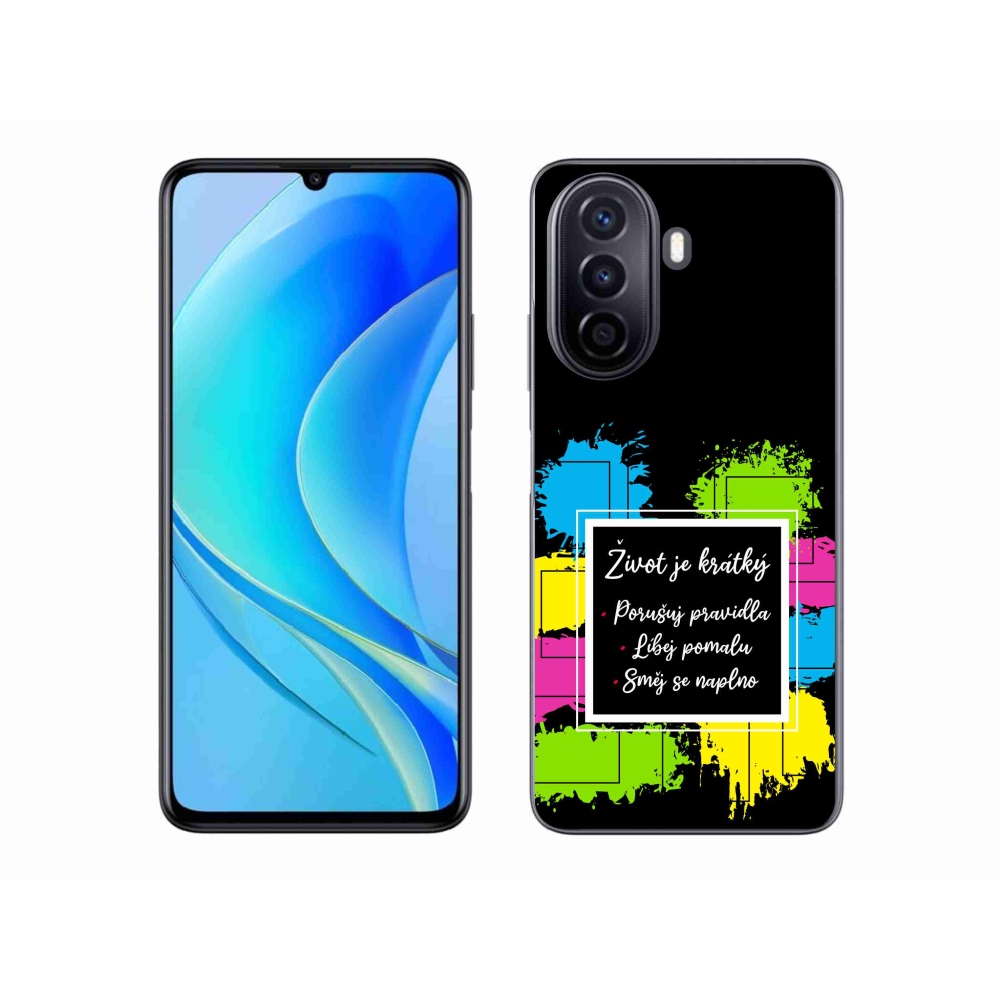 Gelový kryt mmCase na Huawei Nova Y70 - citát 5 černé pozadí