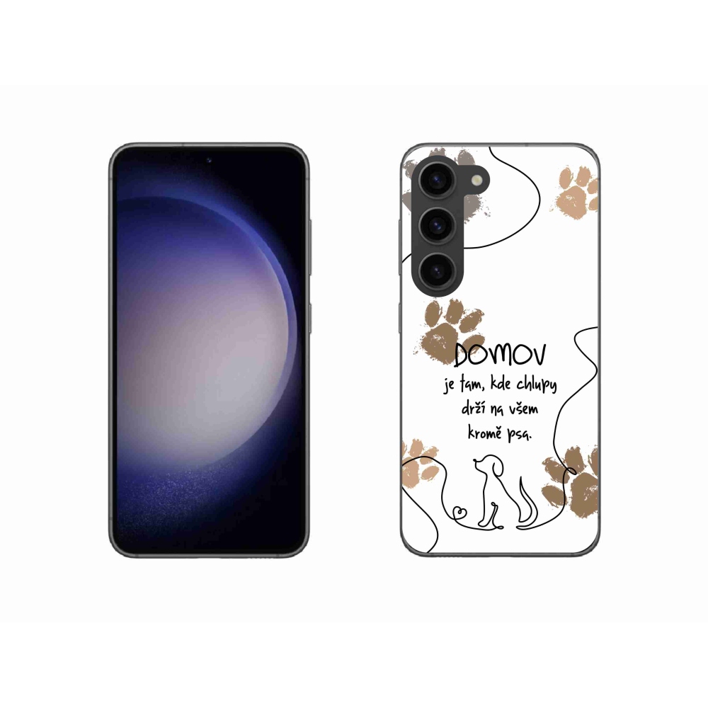 Gelový kryt mmCase na Samsung Galaxy S23 5G - psí motiv bílé pozadí