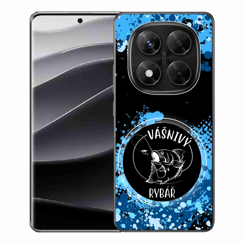 Gelový kryt mmCase na Xiaomi Redmi Note 14 Pro 5G/Poco X7 5G - vášnivý rybář černé pozadí