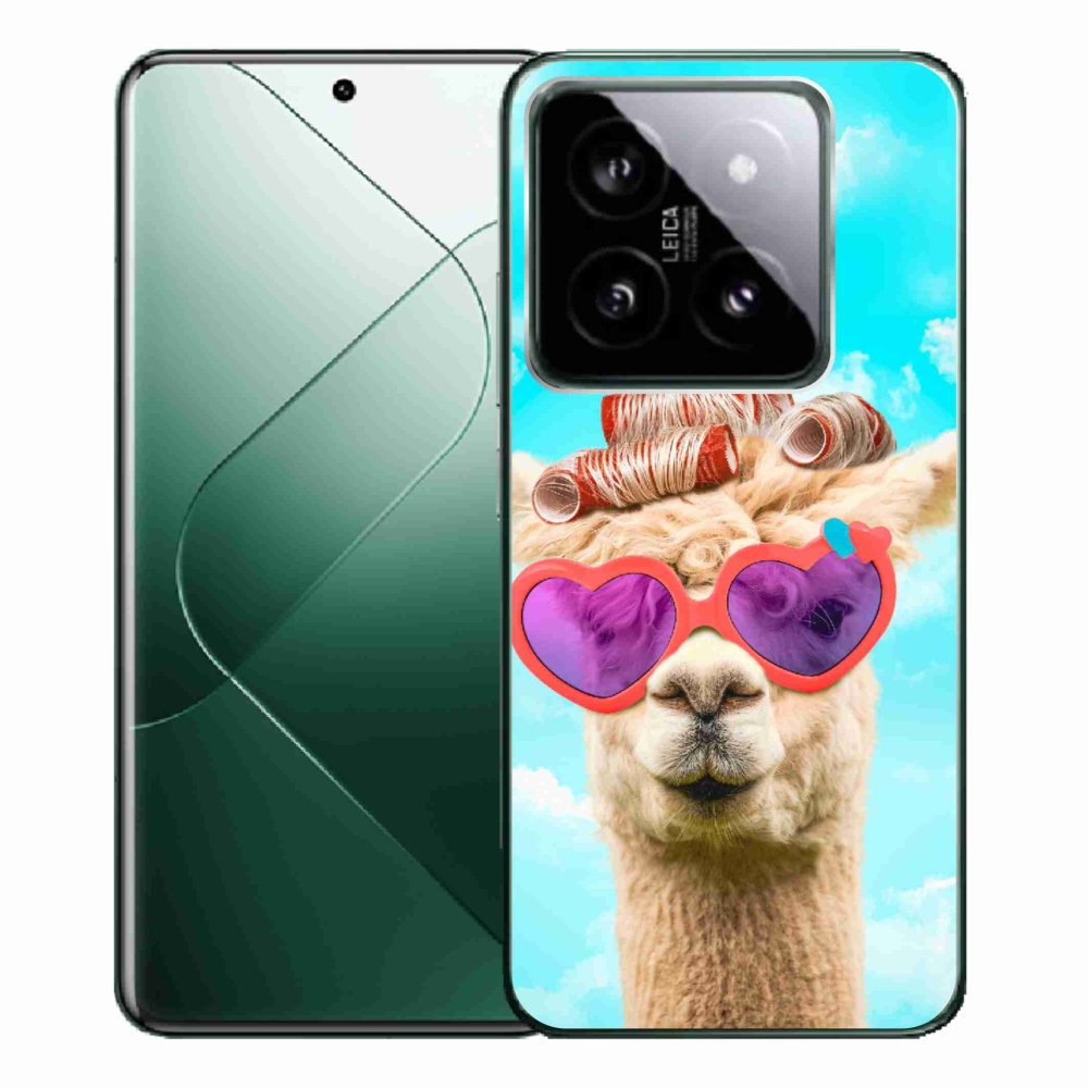 Gelový kryt mmCase na Xiaomi 14 Pro - lama s brýlemi