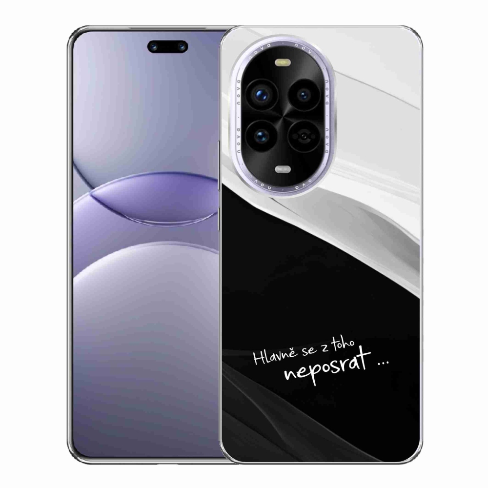 Gelový kryt mmCase na Huawei Nova 13 Pro 5G - vtipný text 13 černobílé pozadí