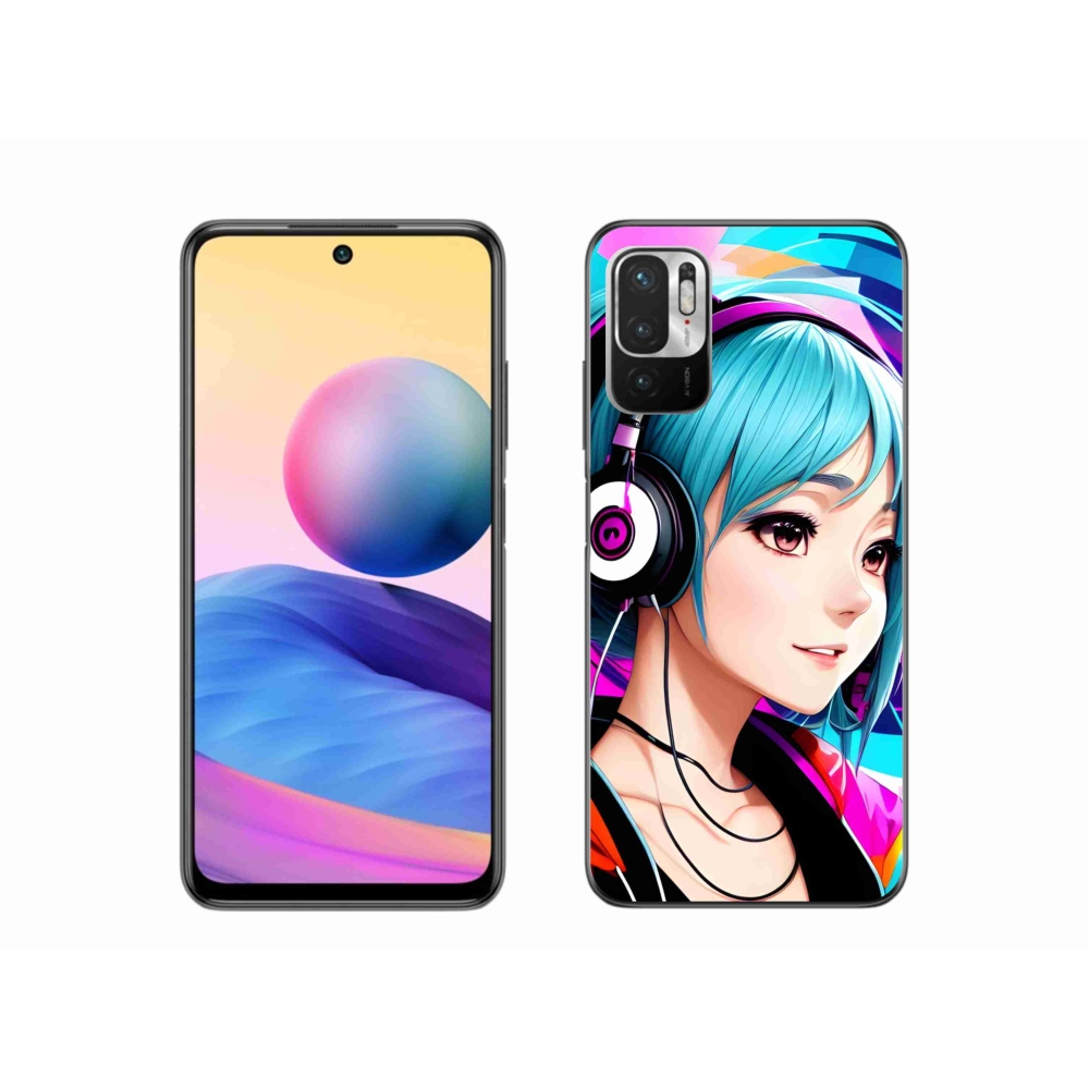Gelový kryt mmCase na Xiaomi Poco M3 Pro/5G - dívka se sluchátky