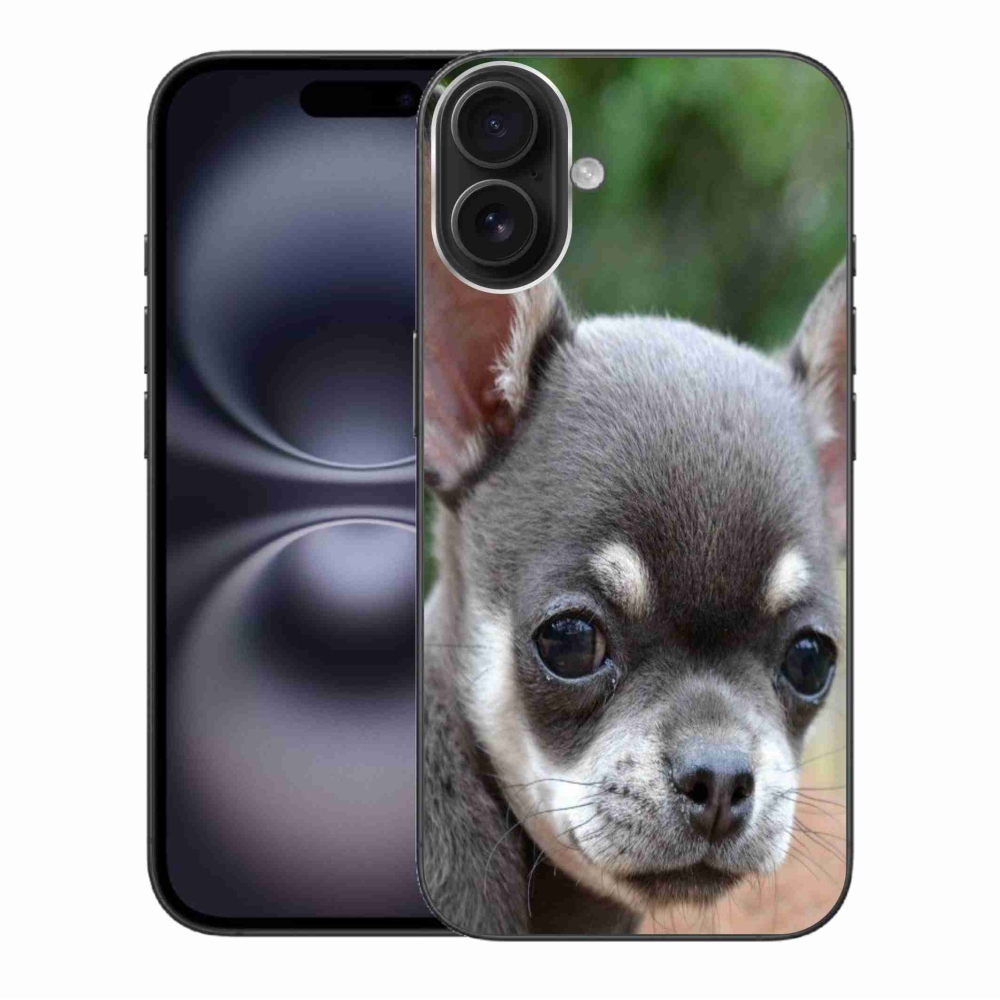 Gelový obal mmCase na iPhone 16 Plus - čivava