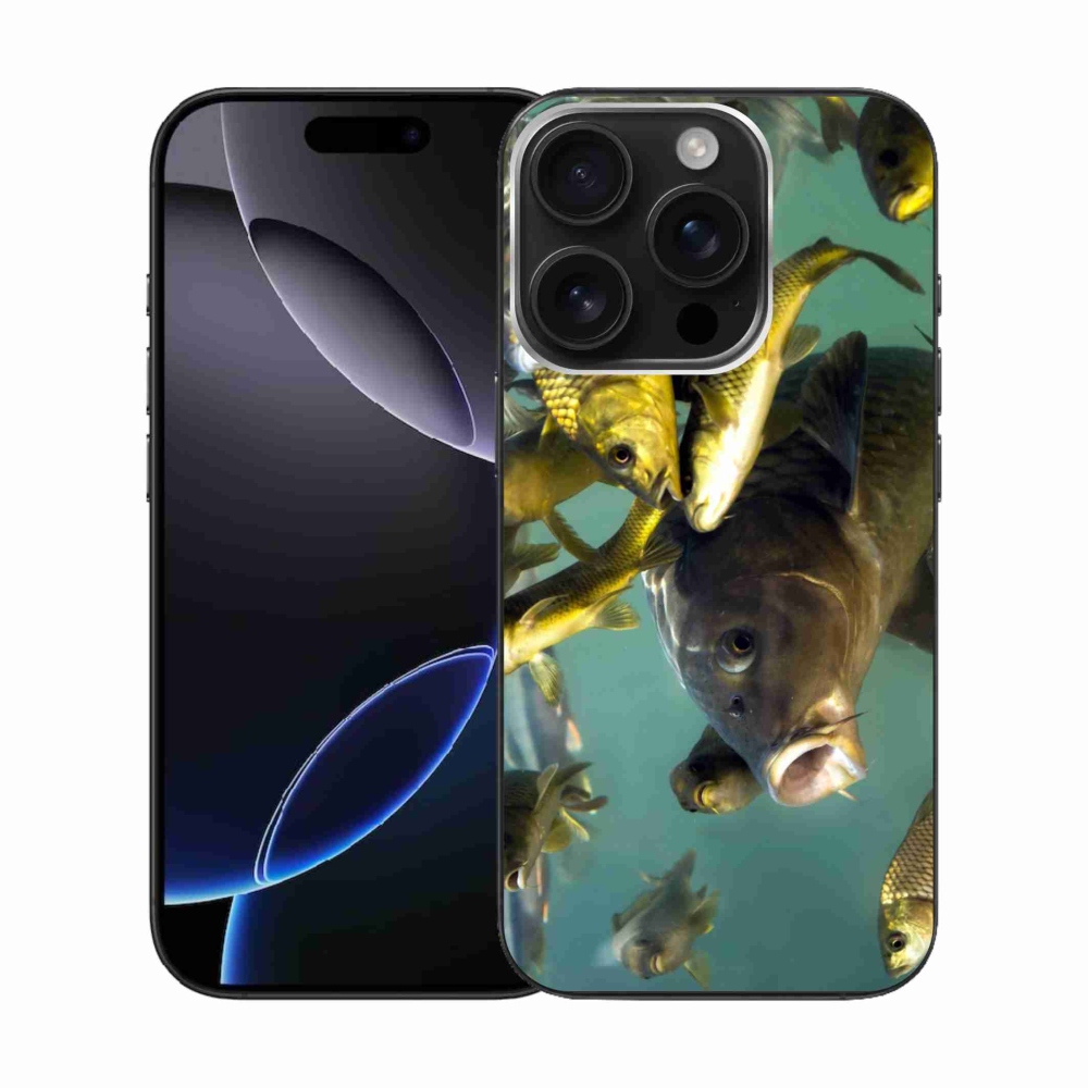 Gelový obal mmCase na iPhone 16 Pro - hejno ryb