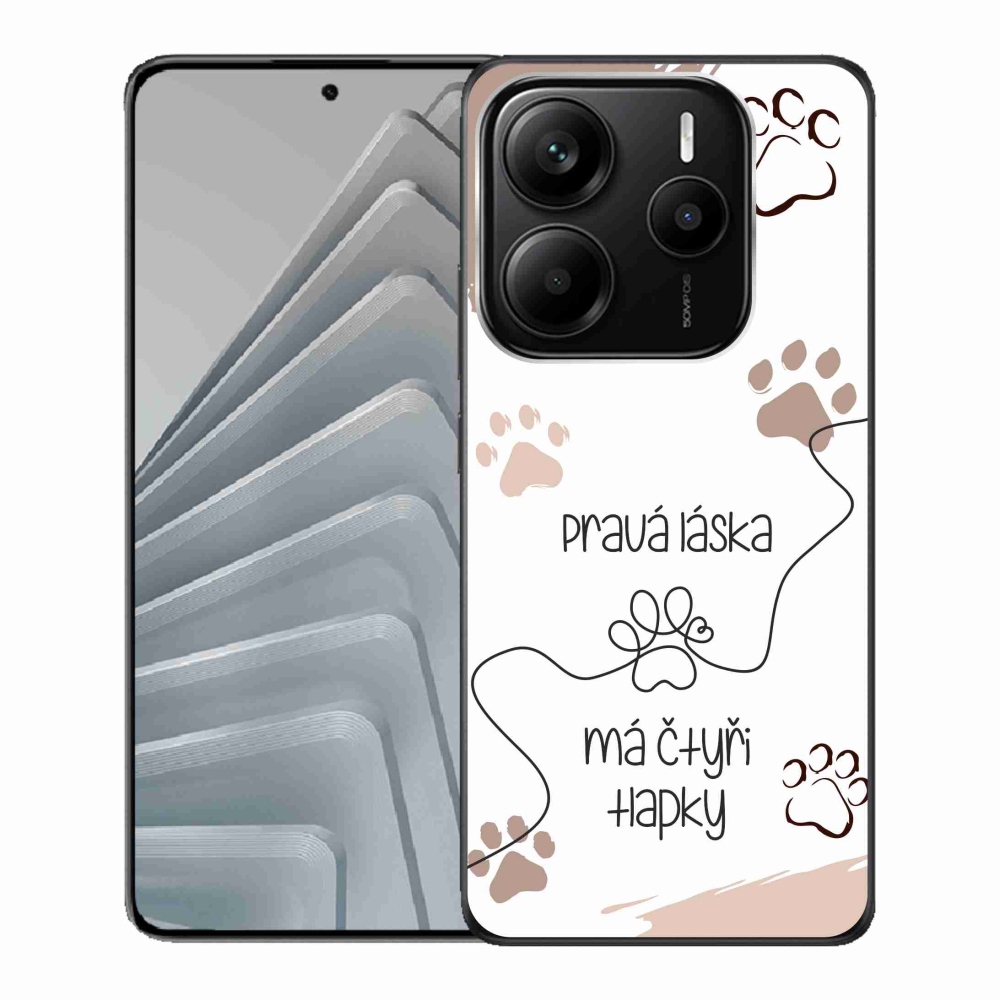 Gelový kryt mmCase na Xiaomi Redmi Note 14 5G - psí motiv 1 bílé pozadí