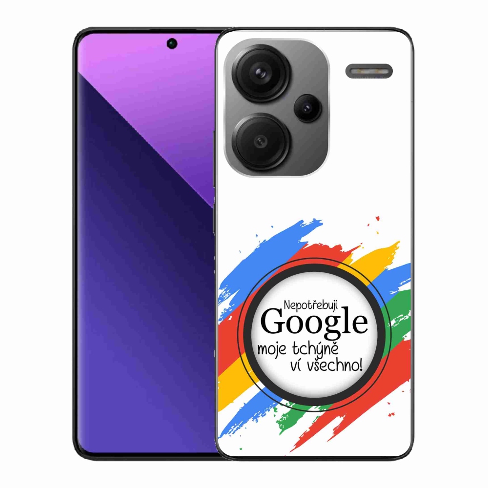 Gelový kryt mmCase na Xiaomi Redmi Note 13 Pro+ 5G - tchýně ví všechno bílé pozadí