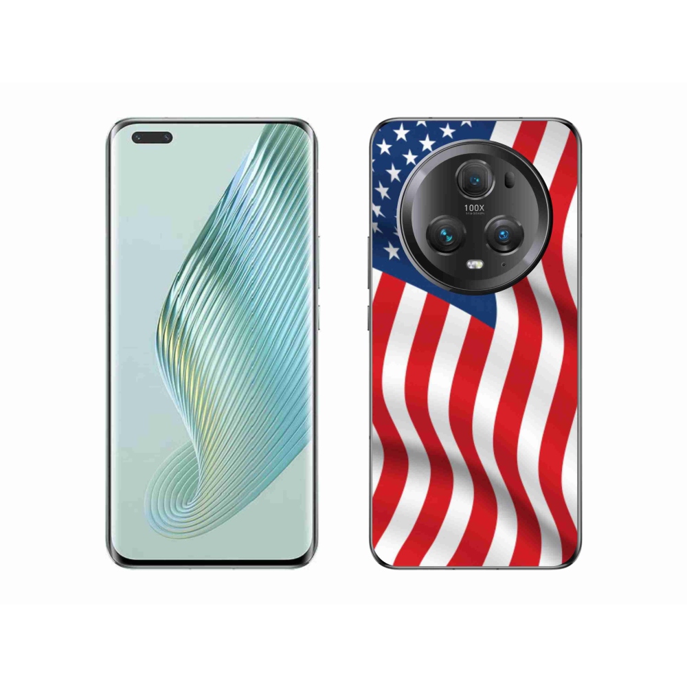 Gelový kryt mmCase na mobil Honor Magic 5 Pro 5G - USA vlajka