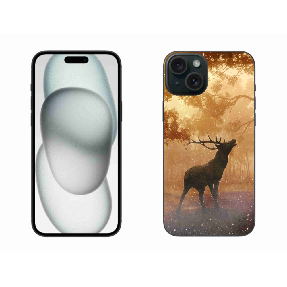 Gelový kryt mmCase na iPhone 15 Plus - jelen v říji