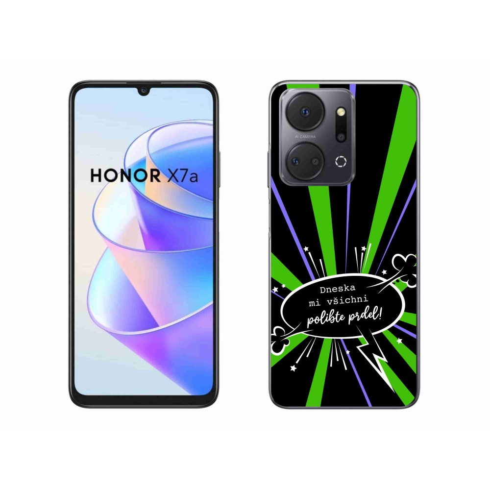 Gelový kryt mmCase na Honor X7a - vtipný text 15 černé pozadí