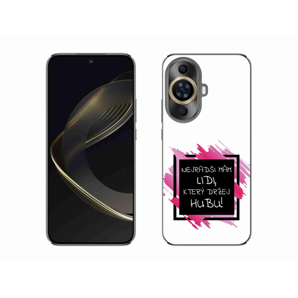 Gelový kryt mmCase na Huawei Nova 11 - vtipný text 7 černobílé pozadí