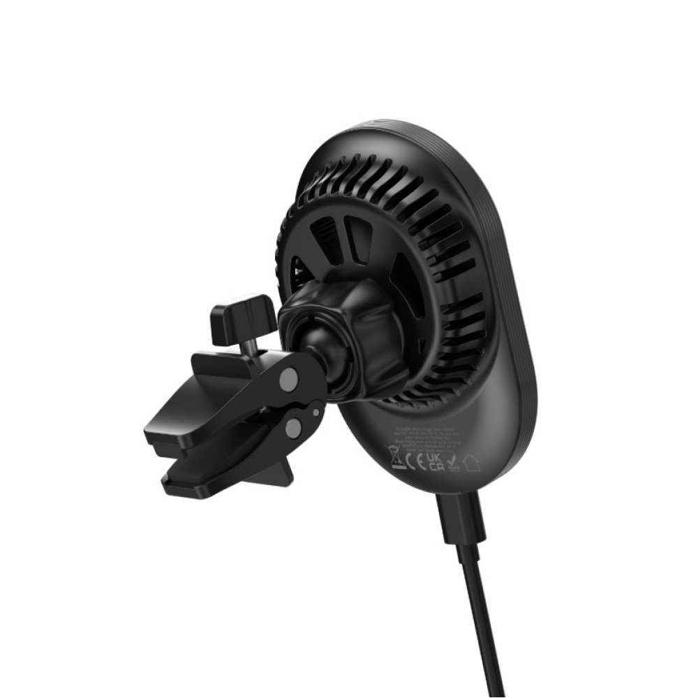 Swissten magnetický držák do ventilace Magride s bezdrátovým nabíjením QI2 15W (kompatibilní s magsafe)