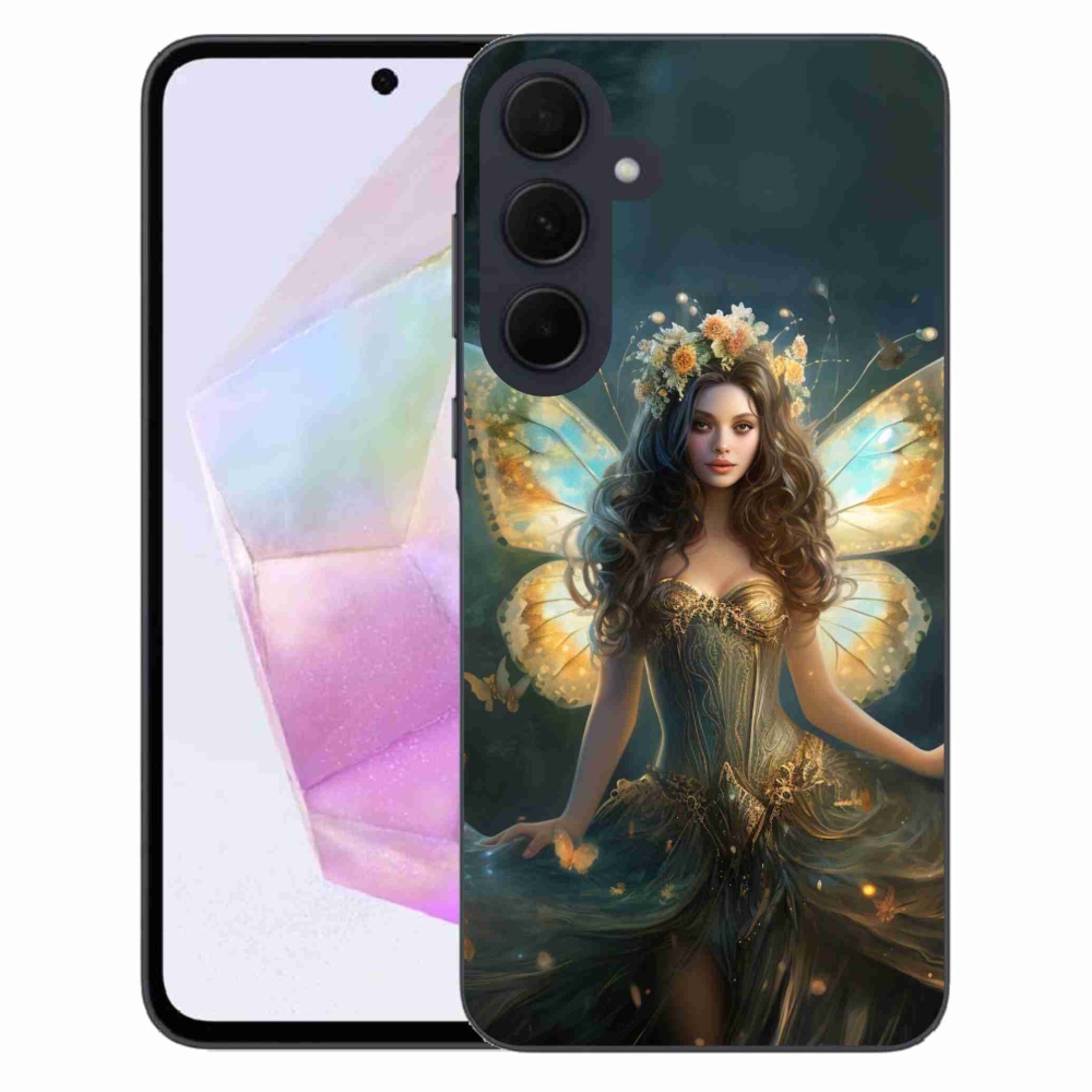 Gelový kryt mmCase na Samsung Galaxy A35 5G - motýlí žena