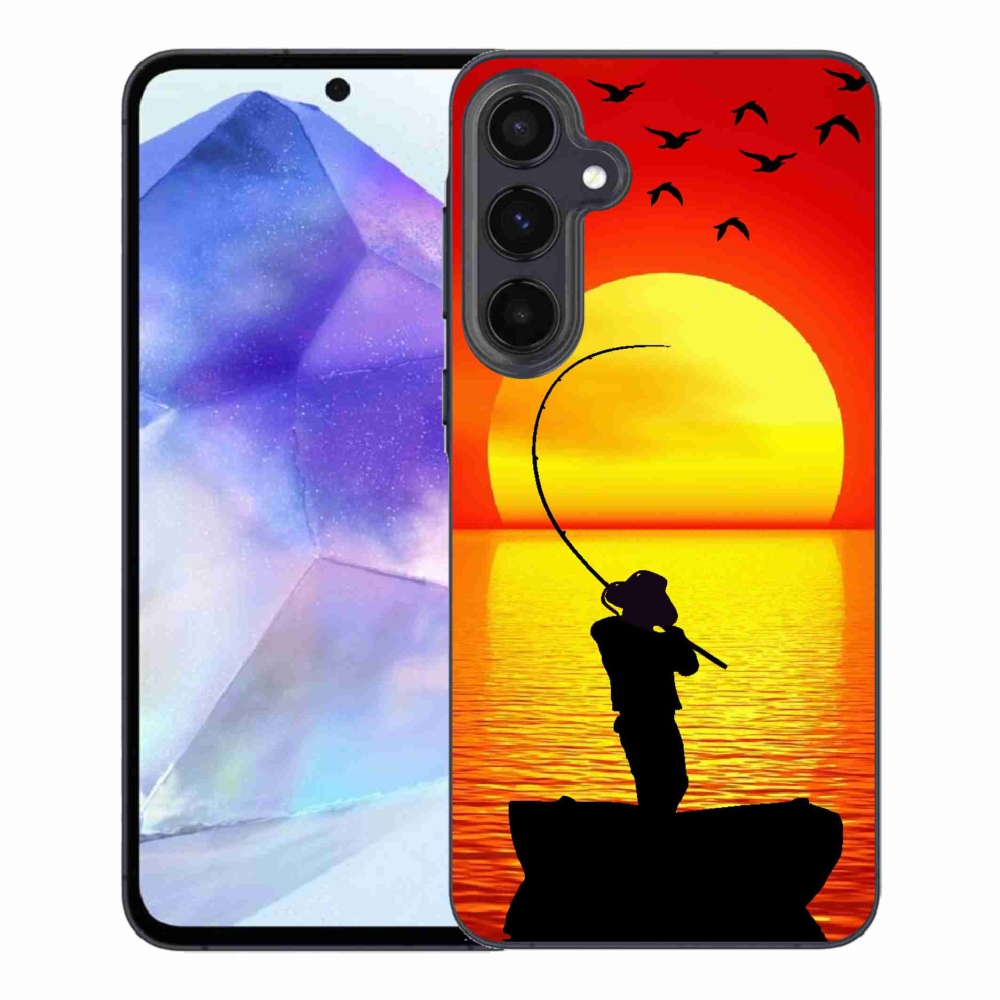 Gelový kryt mmCase na Samsung Galaxy A55 5G - rybaření