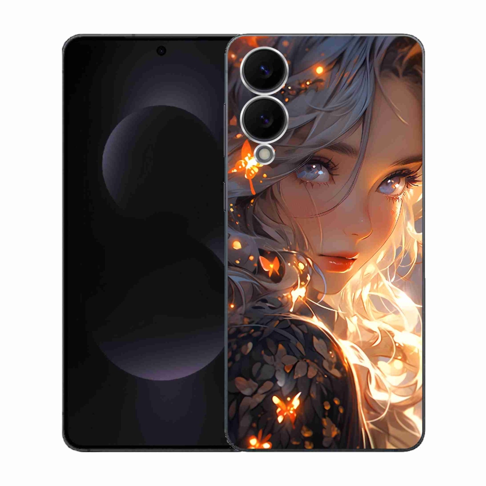 Gelový kryt mmCase na Samsung Galaxy S25 Edge - dívka a motýli
