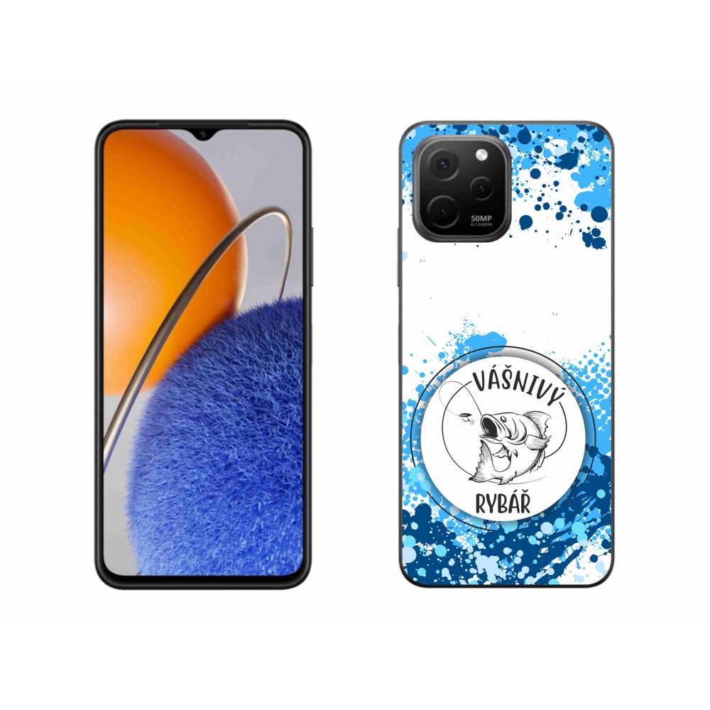 Gelový kryt mmCase na Huawei Nova Y61 - vášnivý rybář bílé pozadí
