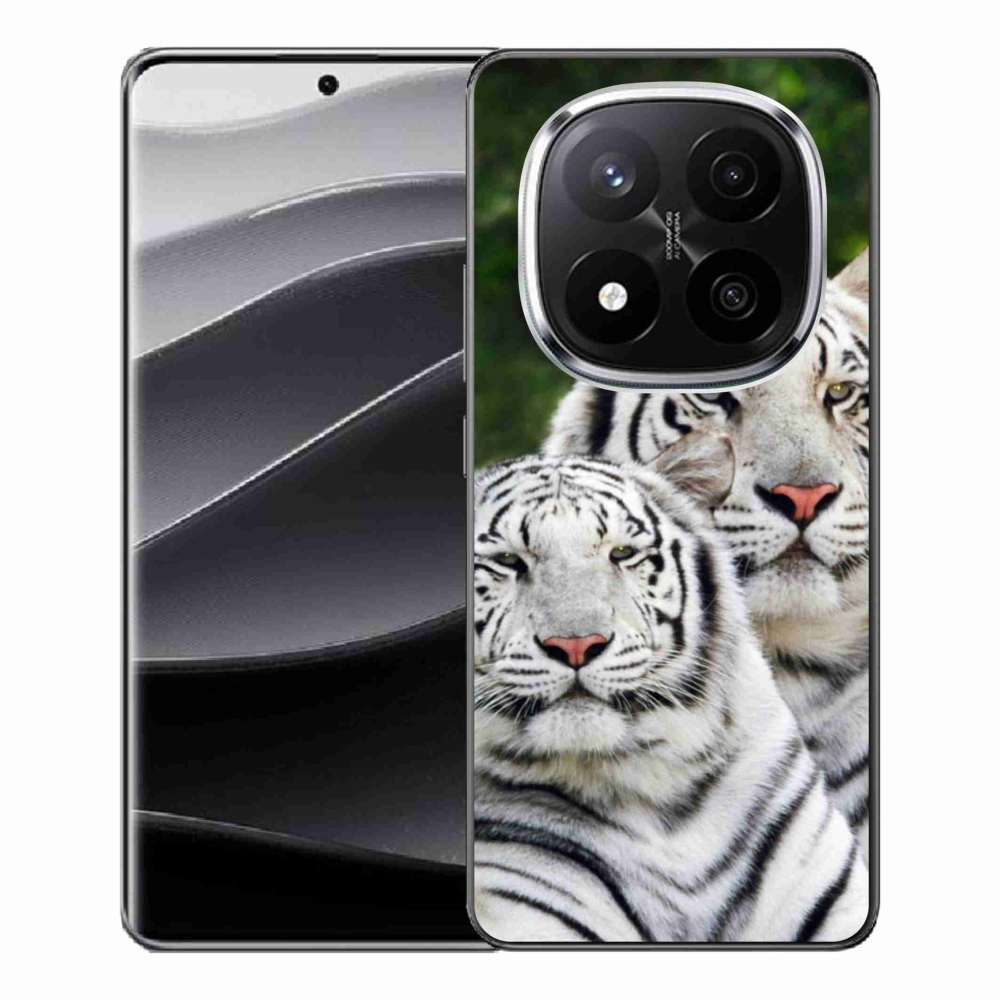 Gelový kryt mmCase na Xiaomi Redmi Note 14 Pro+ 5G - bílí tygři