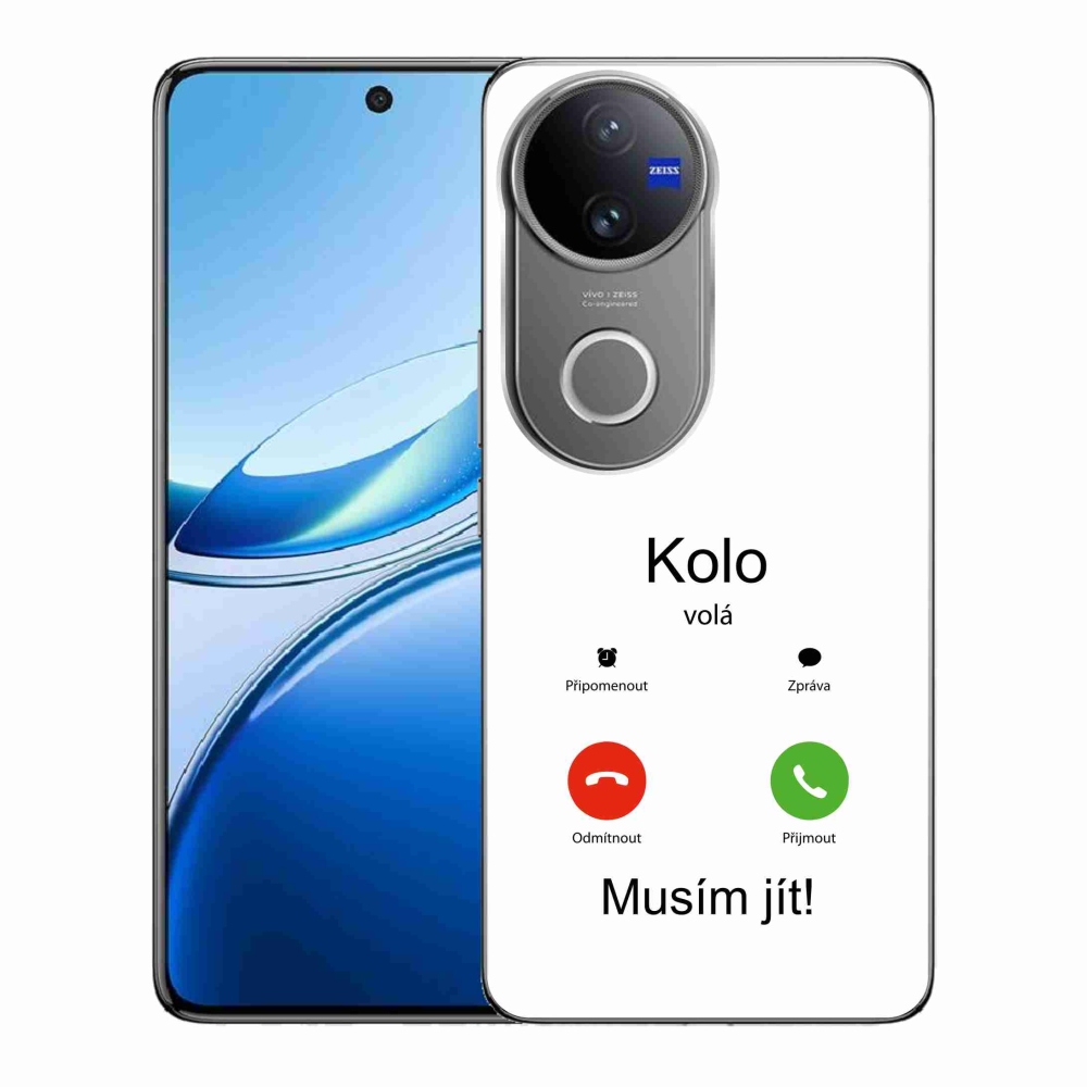 Gelový kryt mmCase na Vivo V50 5G - kolo volá bílé pozadí