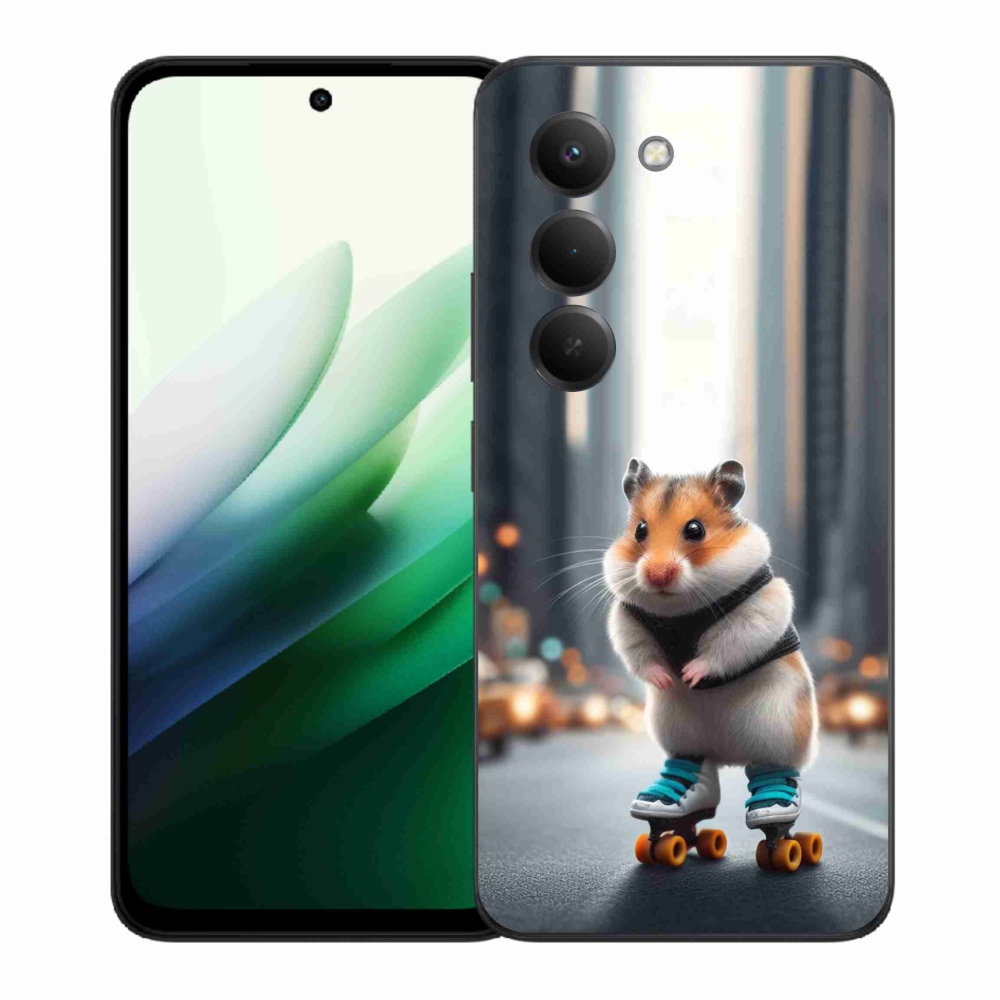 Gelový kryt mmCase na Xiaomi Redmi 15 5G (169mm) - křeček na bruslích