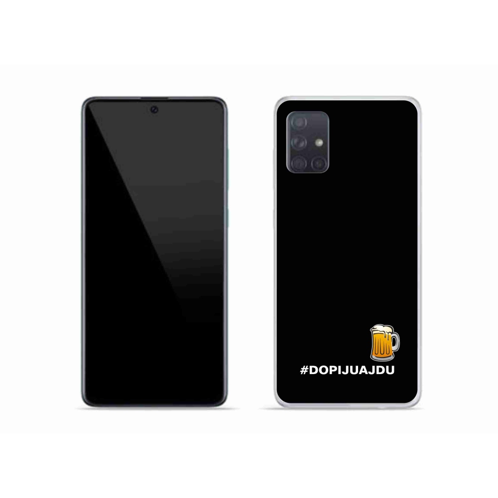 Gelový kryt mmCase na Samsung Galaxy A51 - pivní motiv 1 černé pozadí