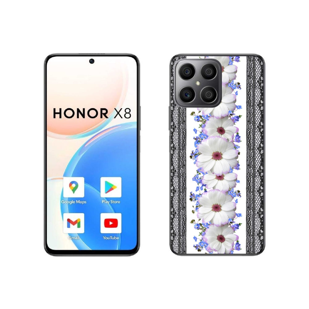 Gelový kryt mmCase na Honor X8 4G - květiny 8