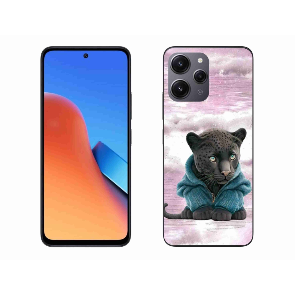 Gelový kryt mmCase na Xiaomi Redmi 12 - černý panter ve svetru