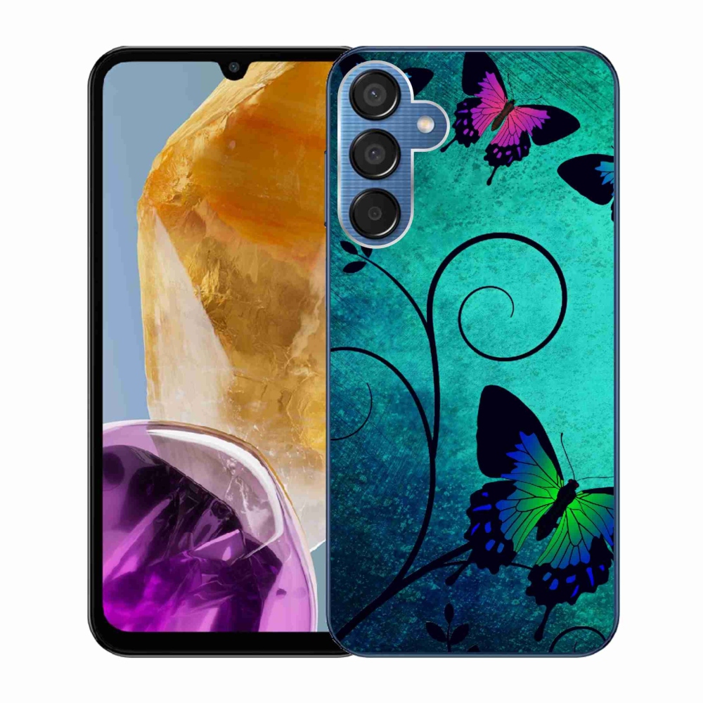 Gelový kryt mmCase na Samsung Galaxy M15 5G - barevní motýli