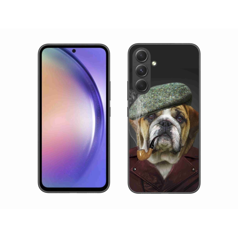 Gelový kryt mmCase na Samsung Galaxy A54 5G - pes s fajfkou