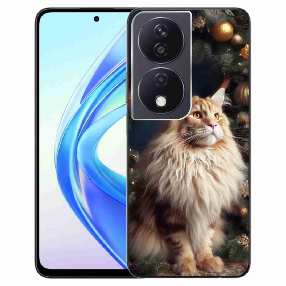 Gelový kryt mmCase na Honor X7b/Honor 90 Smart - kočka u stromku