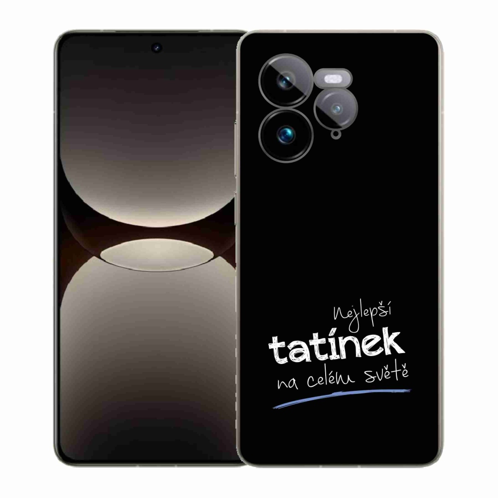 Gelový kryt mmCase na Realme GT 7 Pro 5G - nejlepší tatínek 4 černé pozadí