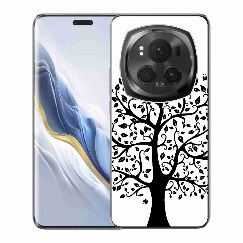 Gelový kryt mmCase na Honor Magic 6 Pro 5G - černobílý strom