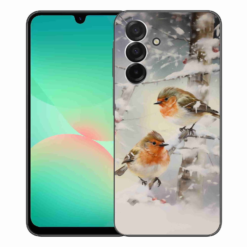 Gelový kryt mmCase na Samsung Galaxy A26 5G - ptáčci v zimě