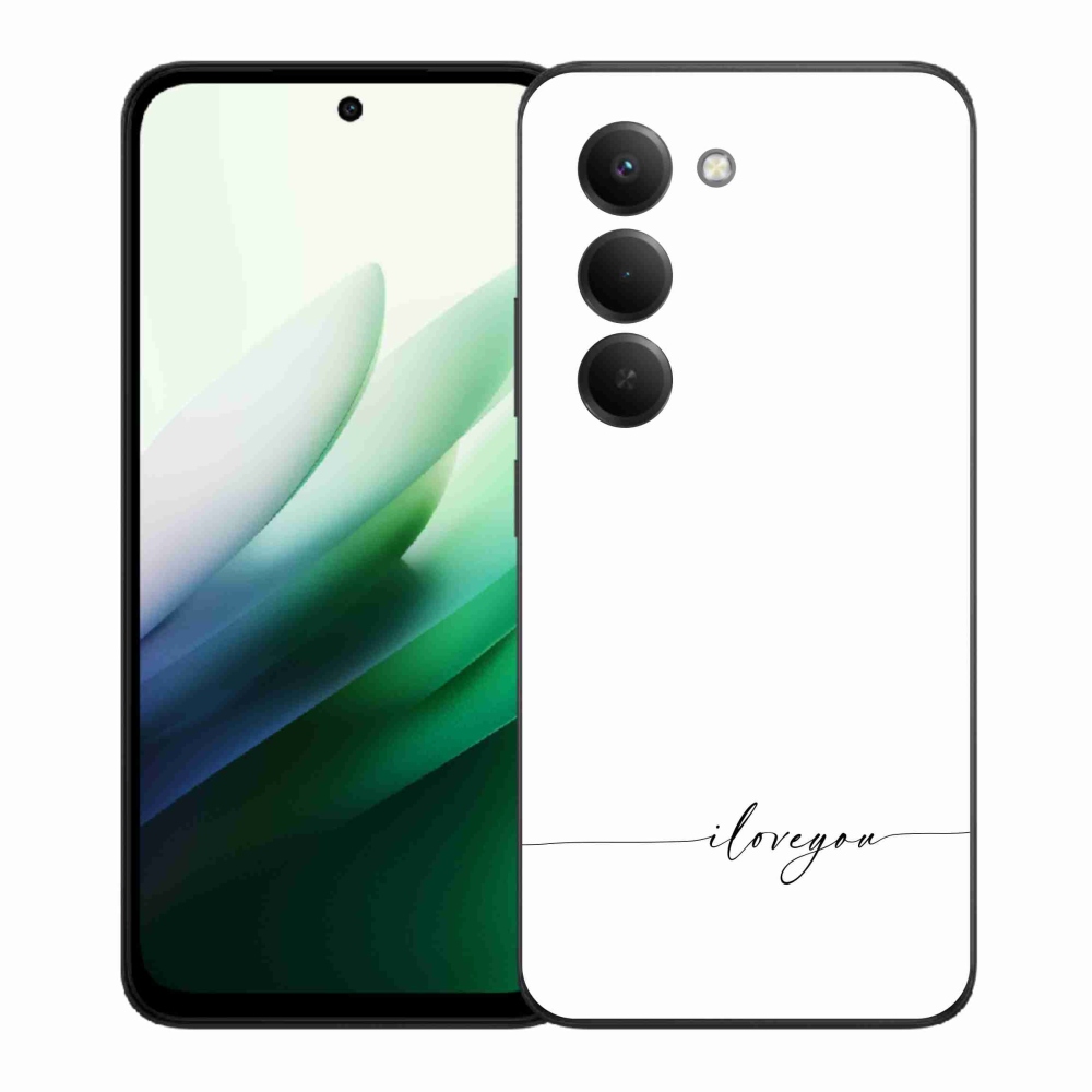 Gelový kryt mmCase na Xiaomi Redmi 15 5G - I love you bílé pozadí