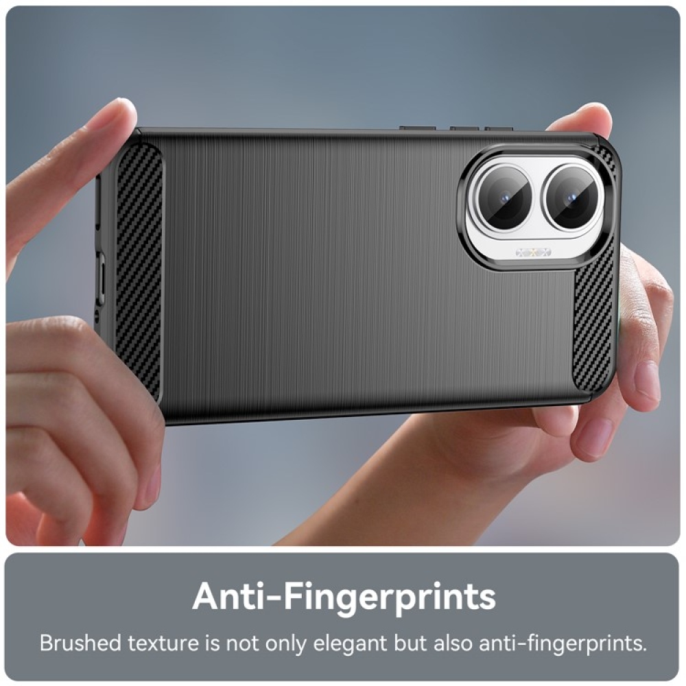 Carbon odolný gelový obal na Xiaomi Poco F7 5G - černý