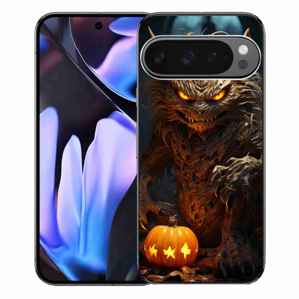 Gelový kryt mmCase na Google Pixel 9 Pro XL - halloweenská příšera