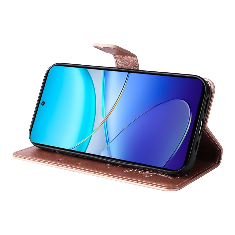 Big Butterfly knížkové pouzdro na Vivo V40 SE 4G/5G - růžovozlaté