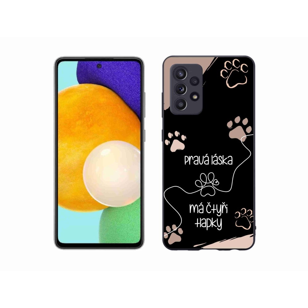 Gelový kryt mmCase na Samsung Galaxy A52/A52 5G - psí motiv 1 černé pozadí