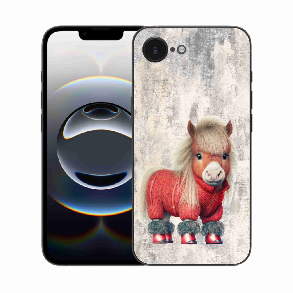 Gelový kryt mmCase na iPhone 16e - poník ve svetru