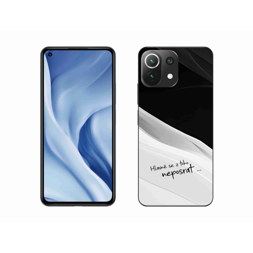 Gelový kryt mmCase na Xiaomi 11 Lite 5G NE - vtipný text 13 bíločerné pozadí