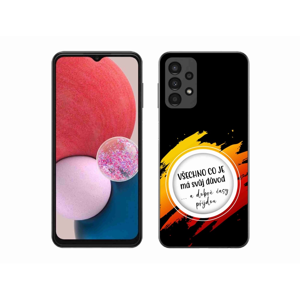Gelový kryt mmCase na Samsung Galaxy A13 4G - citát 3 černé pozadí