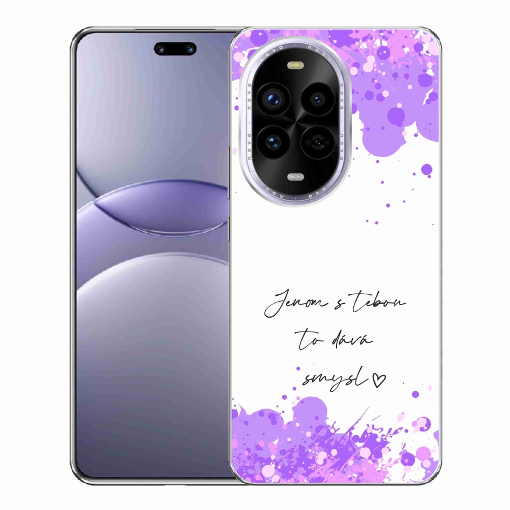 Gelový kryt mmCase na Huawei Nova 13 Pro 5G - zamilovaný text bílé pozadí