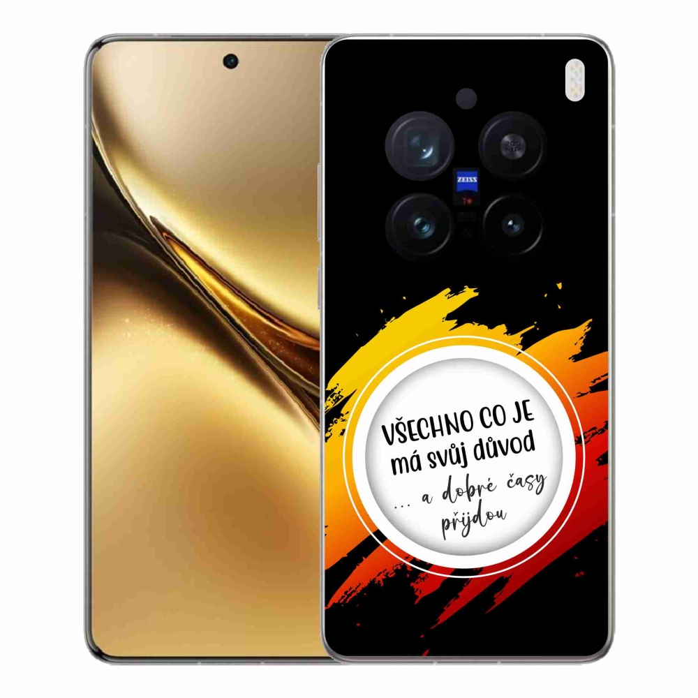 Gelový kryt mmCase na Vivo X200 Pro 5G - citát 3 černé pozadí