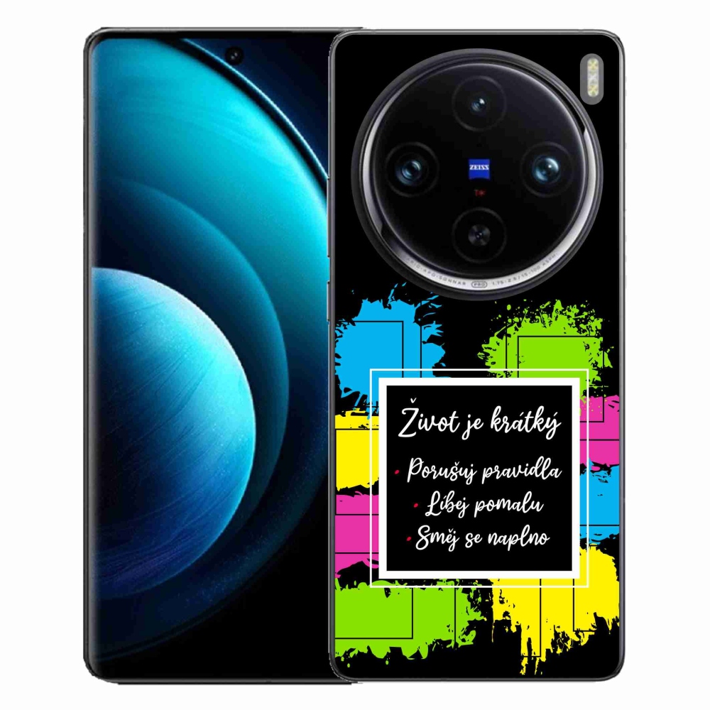 Gelový kryt mmCase na Vivo X100 Pro 5G - citát 5 černé pozadí