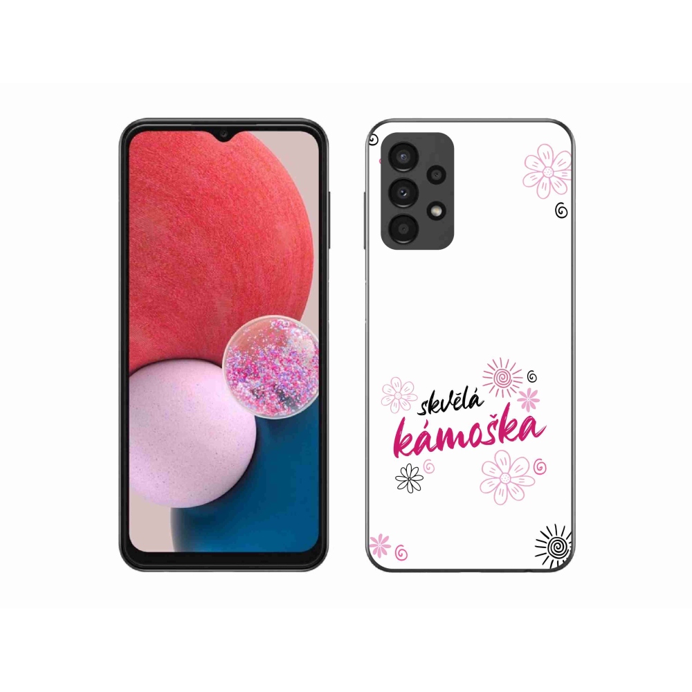 Gelový kryt mmCase na Samsung Galaxy A13 4G - skvělá kámoška bílé pozadí