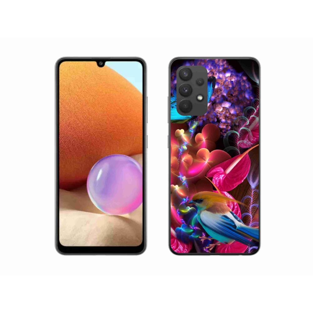 Gelový kryt mmCase na Samsung Galaxy A32 4G - barevné květiny