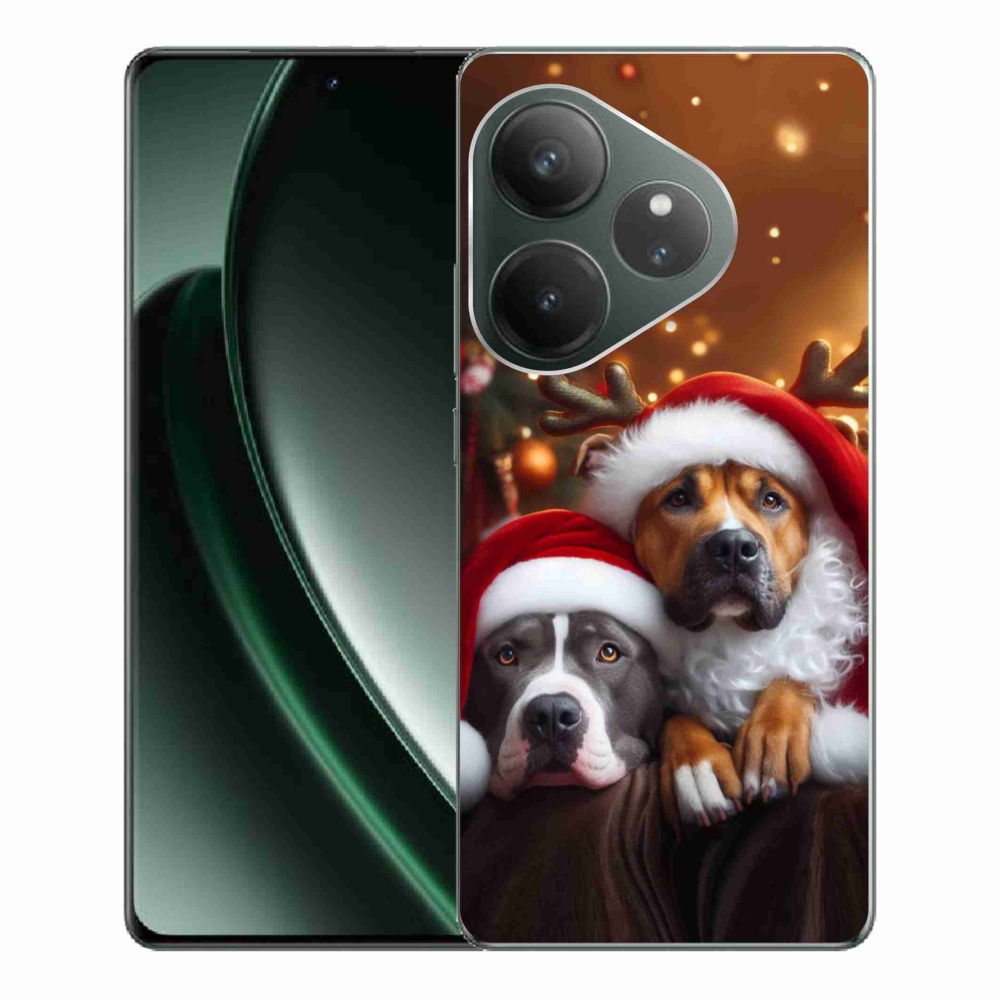 Gelový kryt mmCase na Realme GT 6 5G/GT 6T 5G - vánoční psi