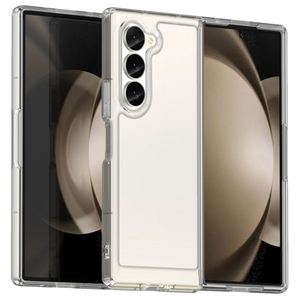 Gelový obal s pevnými zády na Samsung Galaxy Z Fold6 5G - průhledný