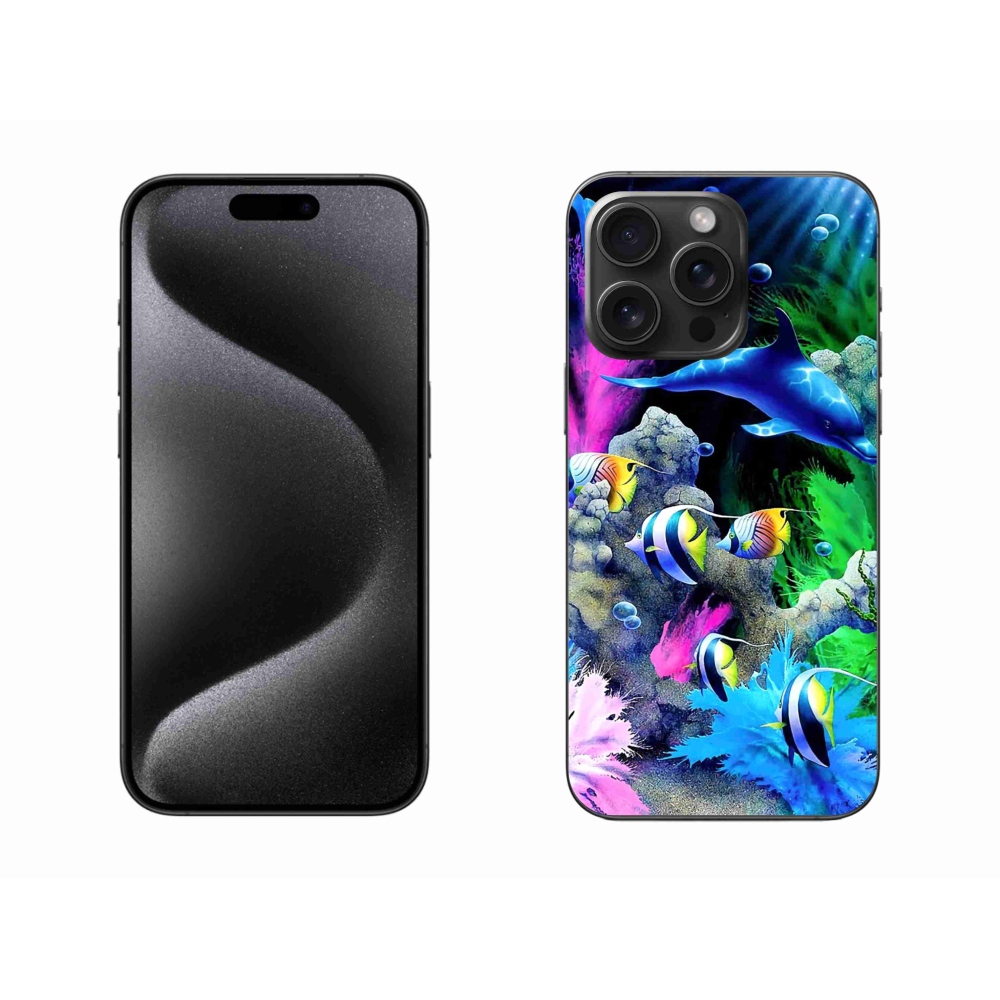 Gelový obal mmCase na iPhone 15 Pro Max - mořský svět