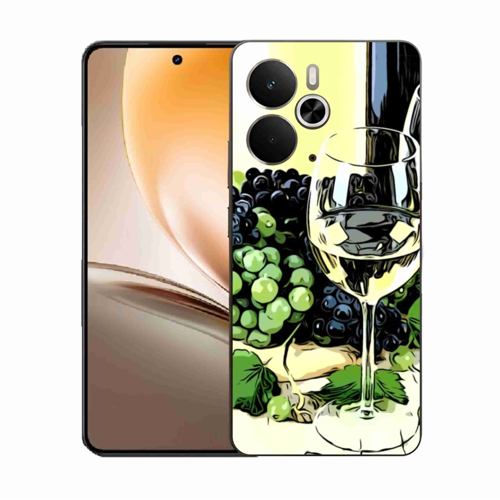 Gelový kryt mmCase na Realme 14 5G - sklenka vína