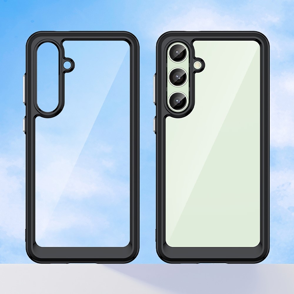 Gelový obal s pevnými zády na Samsung Galaxy S24 FE - černý